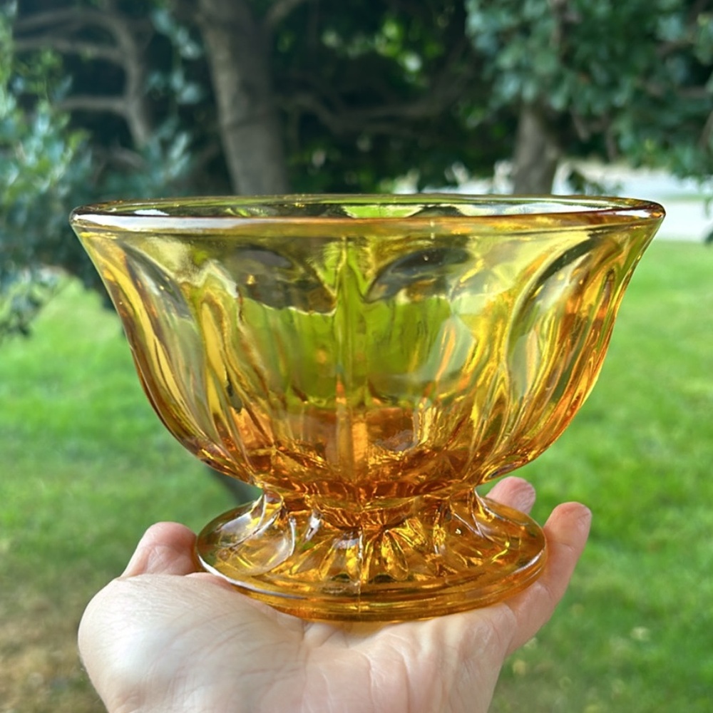 Vintage Anchor Hocking Amber Dish